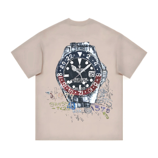 T恤纯棉 男女短袖 26SS夏季 恶搞金劳手绘涂鸦宽松百搭潮牌情侣款