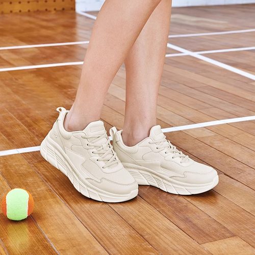 斯凯奇新款潮流女子绑带休闲运动鞋轻质舒适增高百搭经典轻便灵活