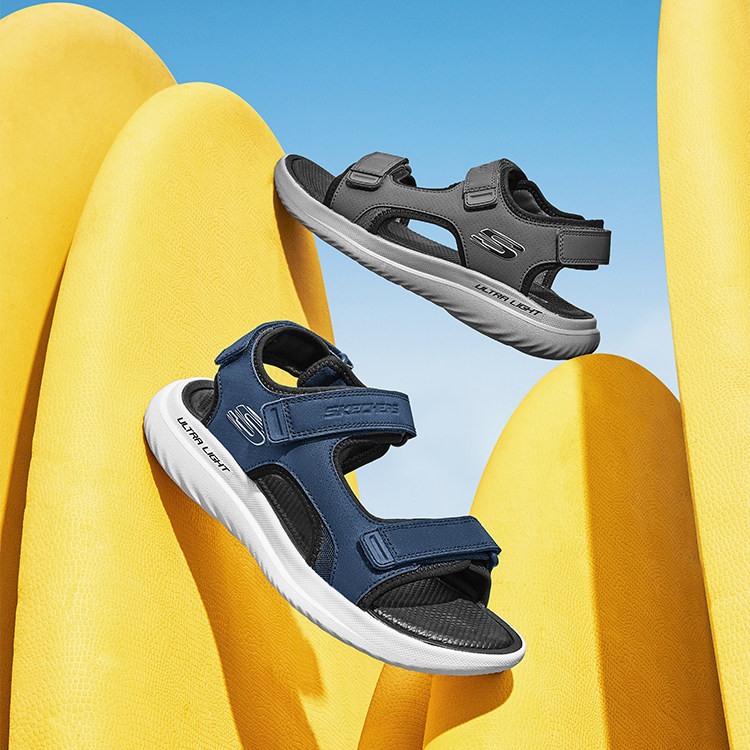 斯凯奇新款男鞋轻便舒适凉鞋沙滩鞋户外休闲日常运动外穿软底鞋