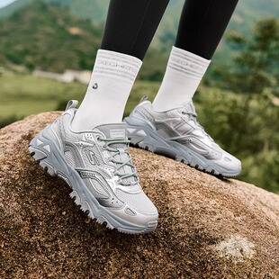 缓震透气厚底老爹鞋 斯凯奇云屿男女款 新款 2025春季 户外登山徒步鞋