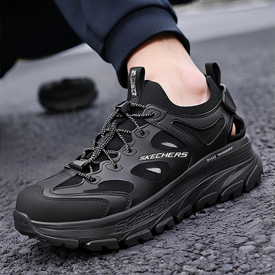 斯凯奇山溪鞋2025年春季新款洞洞鞋户外溯溪鞋男女款透气运动凉鞋