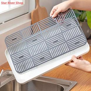 Plastic Drain Rack Dish Cup Drainer Dryer Tray Sink Dinnerwa