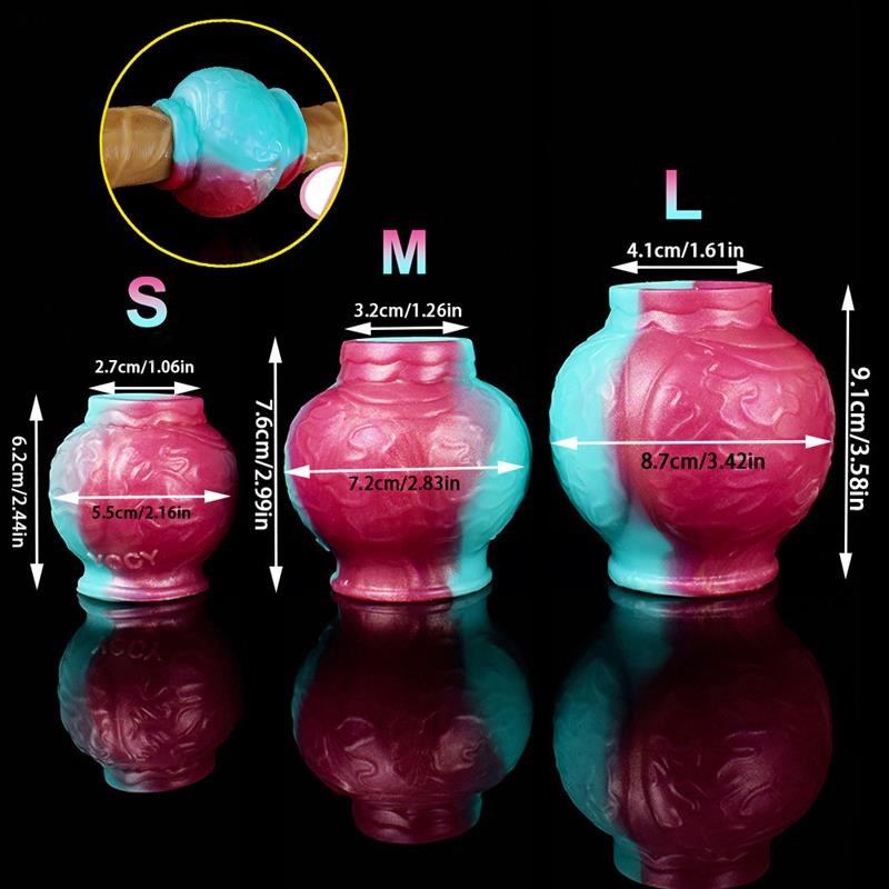 Reusable Male Penis Sleeve Cock Ring Dildo Enhancer Enlargem