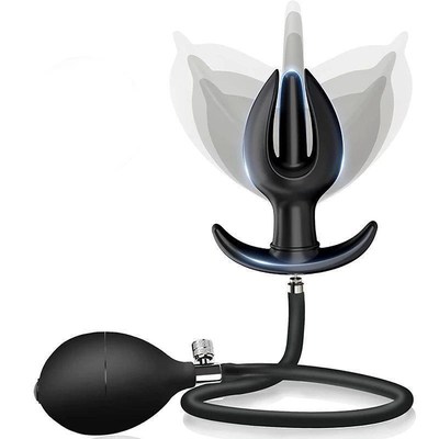 Expand Inflatable Anal Plug Oversized Enema Training Butt Pl