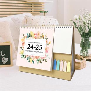 2024-2025 Desktop Calendar English Coil Daily Monthly Plan