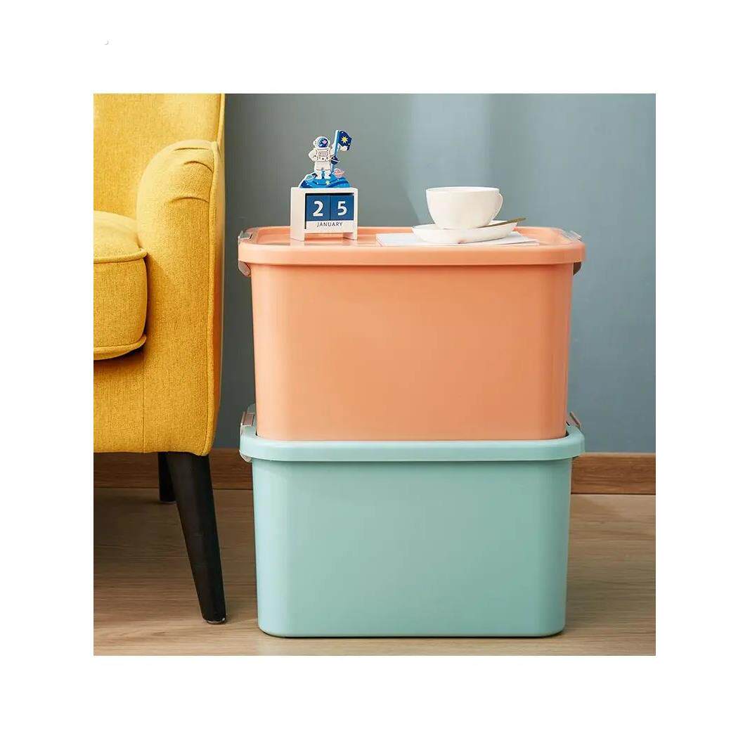 手提收纳箱塑料家用工具整理箱置物篮可提储物筐子带盖车用后备箱