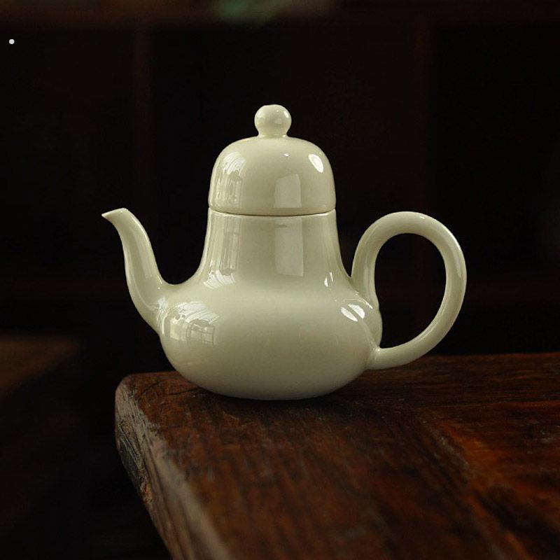 中式复古陶瓷文人茶壶家用泡茶壶功夫茶具小号单壶岩茶红茶泡茶器