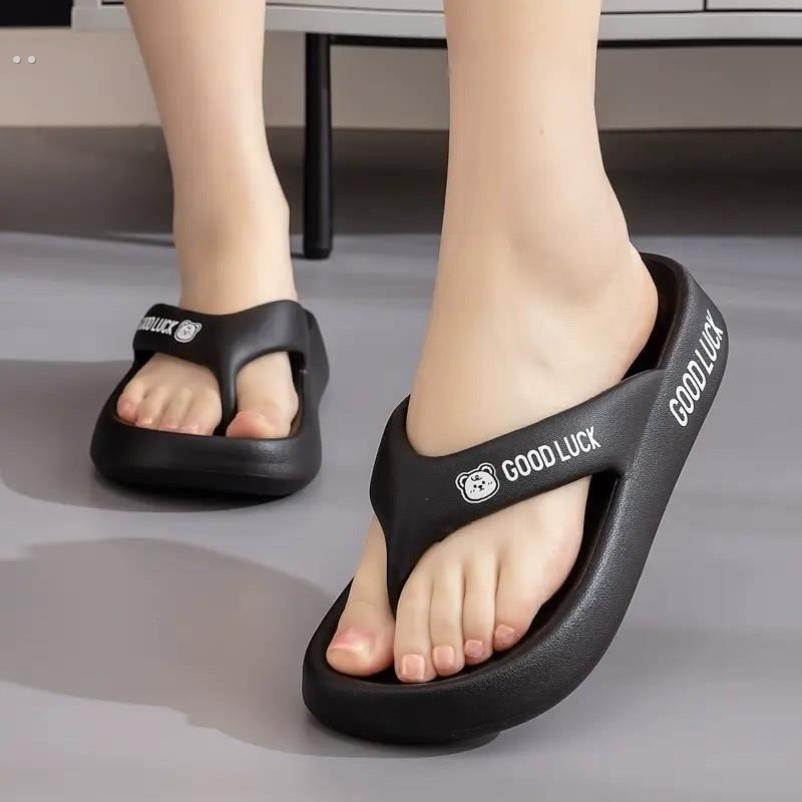2025新款人字拖女外穿居家用防滑防臭沙滩EVA厚底踩屎感凉拖鞋女