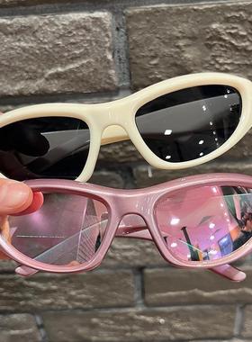 紫粉色墨镜欧美辣妹出街千禧Y2K韩版太阳眼镜复古高级感ins太阳镜