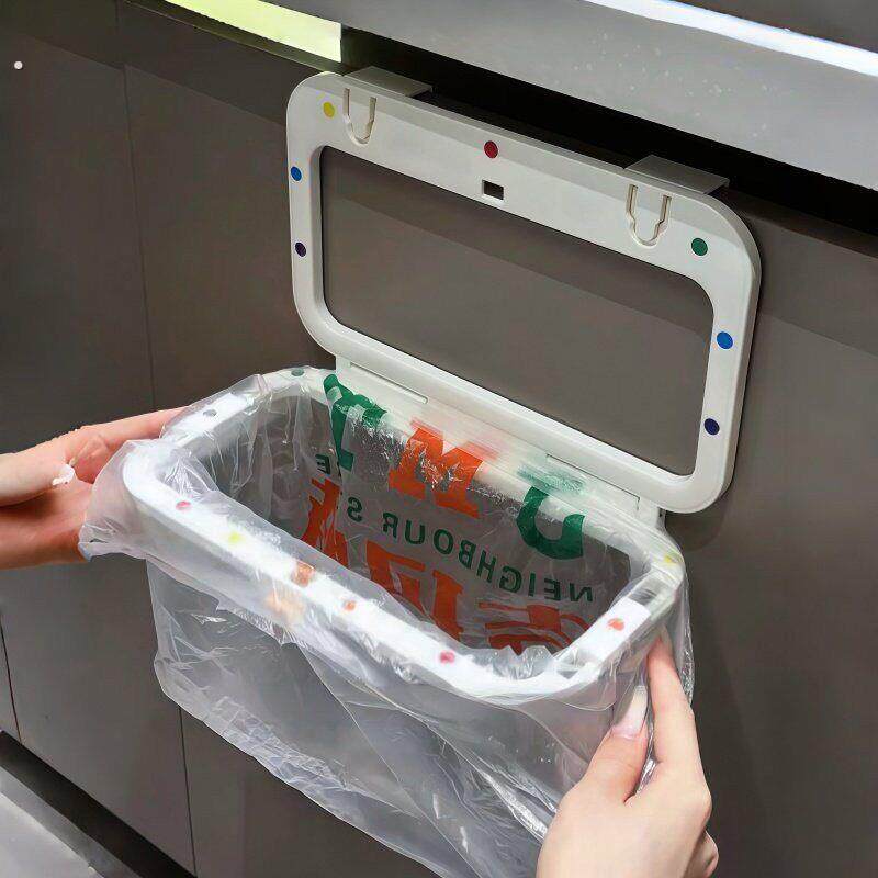 化妆室垃圾架塑料袋挂架新款厨房家用折叠垃圾袋挂架不脏地不占地
