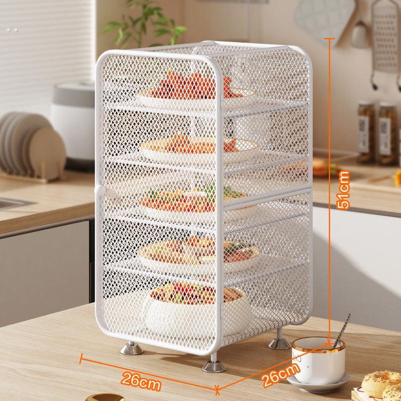 厨房置物架餐桌剩饭剩菜罩防苍蝇罩桌面菜罩放剩菜柜子多层收纳架