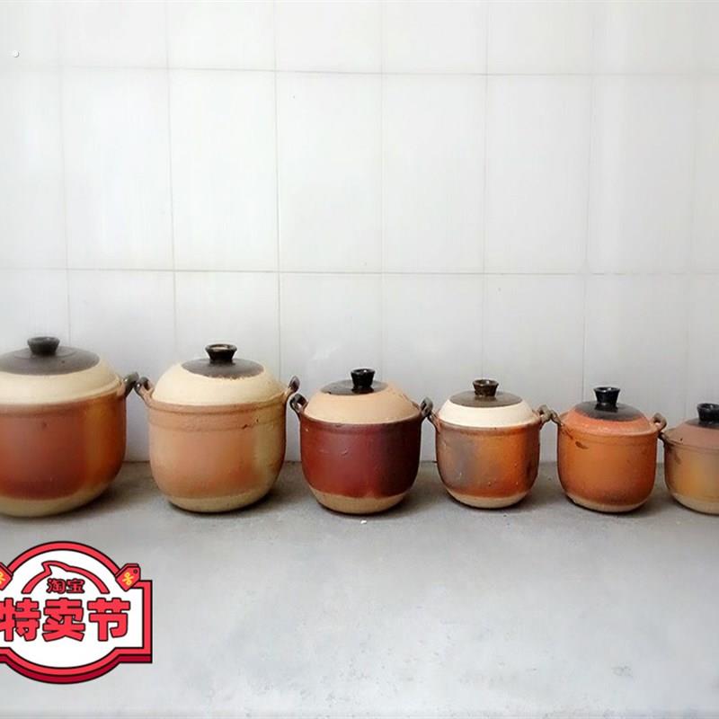 广西老式炖汤锅大排档商用砂锅粥瓦罐煲汤陶瓷土锅专用传统耐烧锅