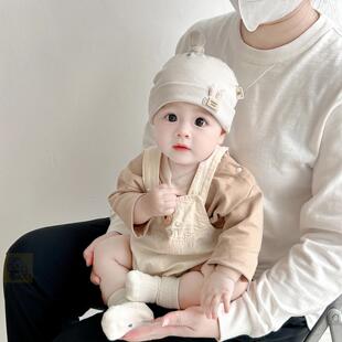 婴儿帽子0到6个月冬婴幼儿帽子春秋季薄款可爱超萌帽韩版男女宝宝