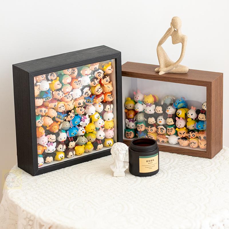 萌粒收纳盒松松罐相框叠叠乐立体收纳diy公仔玩具摆件标本干花画