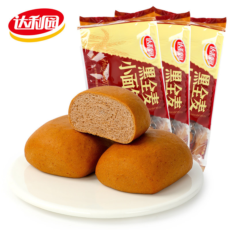 达利园黑麦全麦小面包400g*3包营养粗粮健康早餐手撕代餐独立包装
