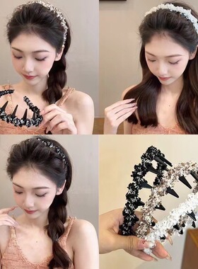 【编织波浪发箍】甜美轻奢不卡头蓬松气质带齿梳防滑设计感发箍