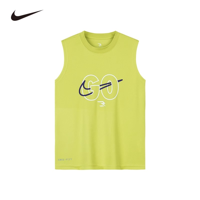 Nike/耐克男童速干背心25夏季新款3brand系列儿童运动上衣篮球T恤