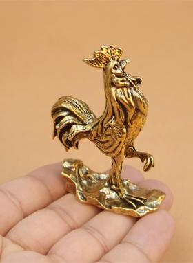 黄铜十二生肖大公鸡摆件元