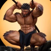 兽爪 狼刃手办 小漫模型 雕像