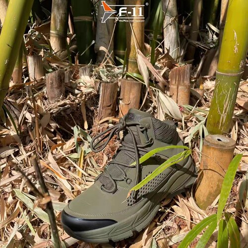 F-11玄武2.0中帮战术跑鞋苍岚绿色轻便透气减震户外作战靴57016