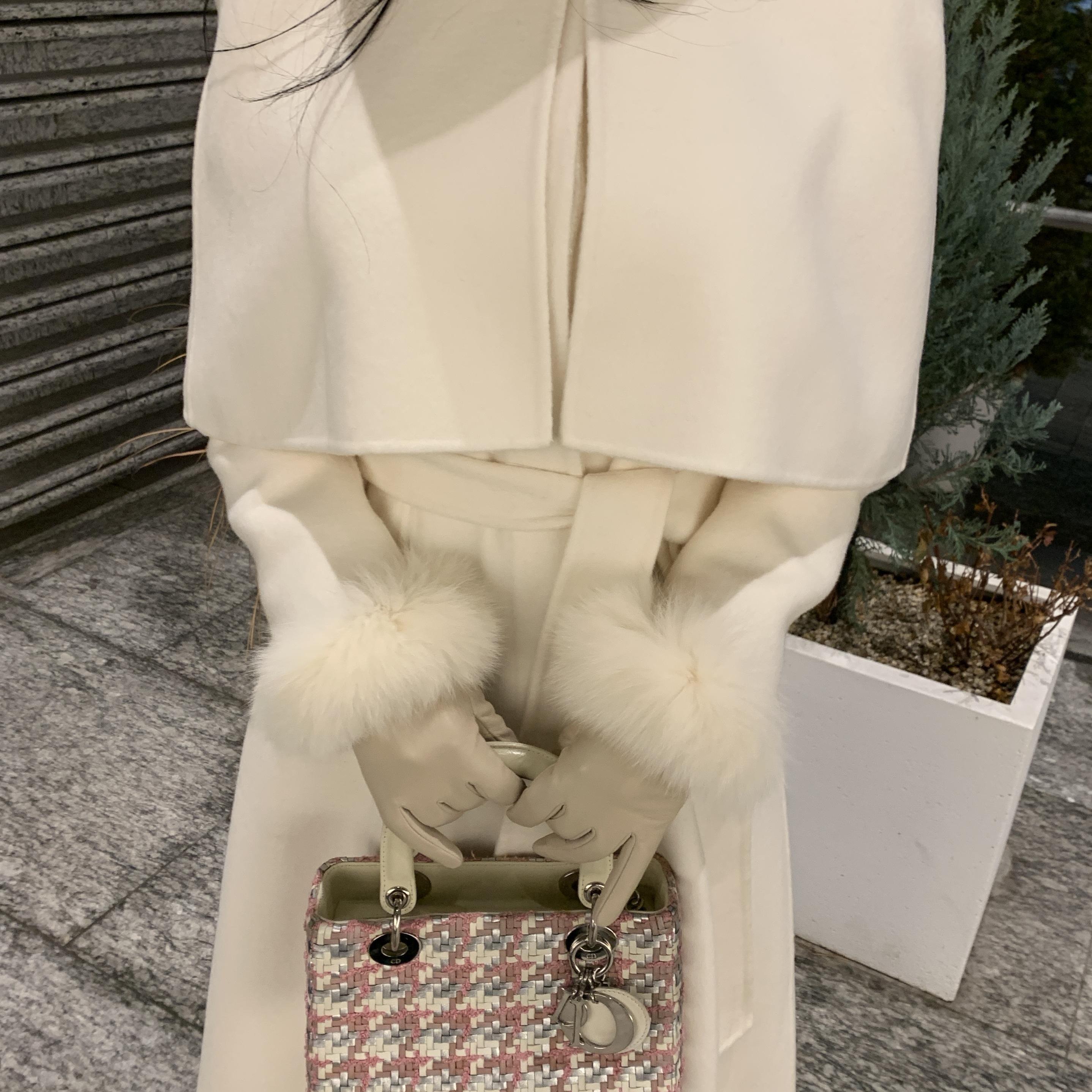 孙智惠羊毛秋冬斗篷大衣显瘦