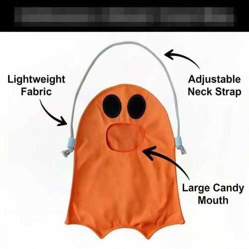 万圣节幽灵鬼袋 儿童讨糖果收纳袋 Halloween Ghost Bag Pattern