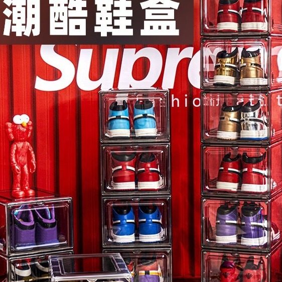 透明鞋床笠 磁吸Aj球鞋收纳床笠 运动鞋展示柜 防尘防潮鞋柜厂家