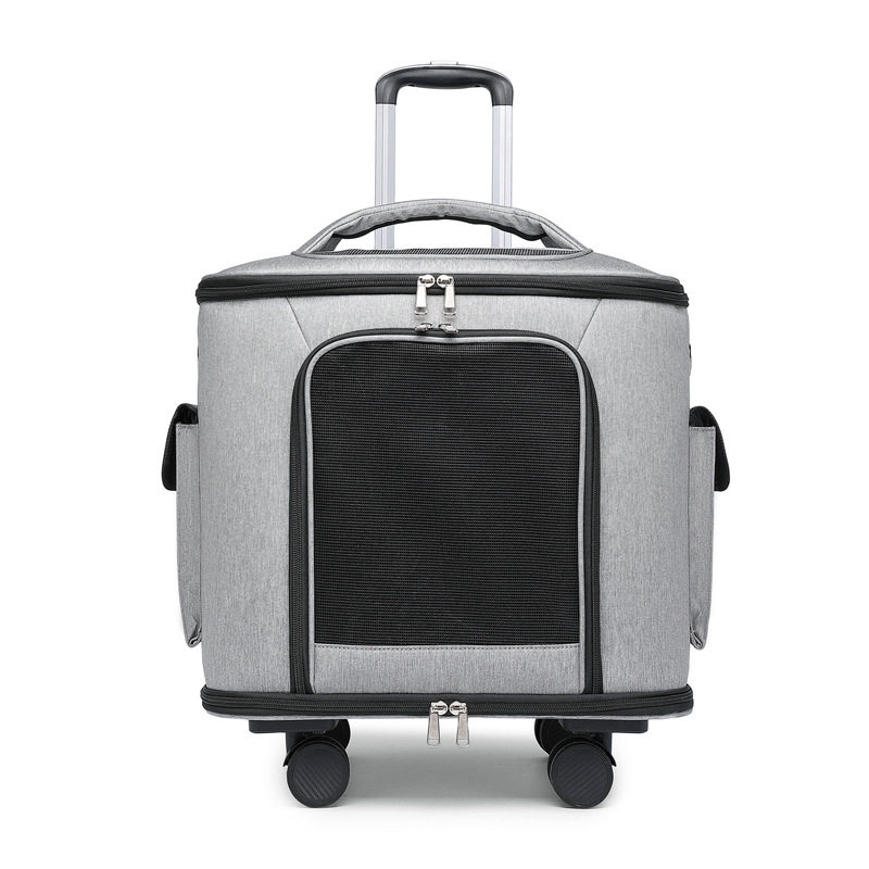 猫狗宠物包大容量静音轮外出拉杆箱便携透气手提大型猫笼子床笠