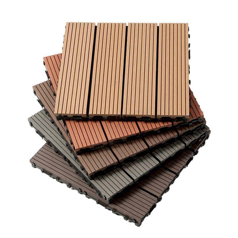 户外拼接塑木地板阳台自铺露台改造防水防虫塑料地板厂家