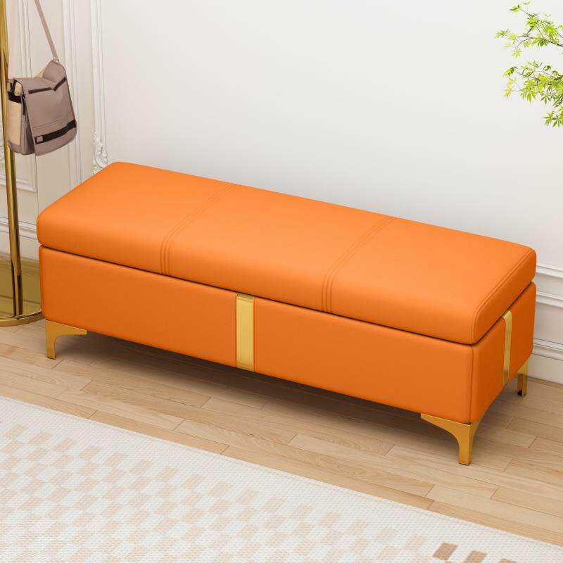 换鞋凳家用门口鞋柜长方形床尾收纳凳子服装店储物可坐沙发长床笠