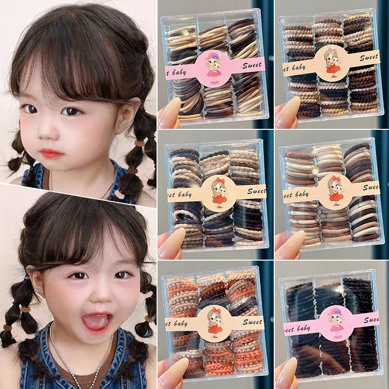 婴儿拇指发圈不伤发发绳头饰儿童高弹力不伤发皮筋宝宝扎头发