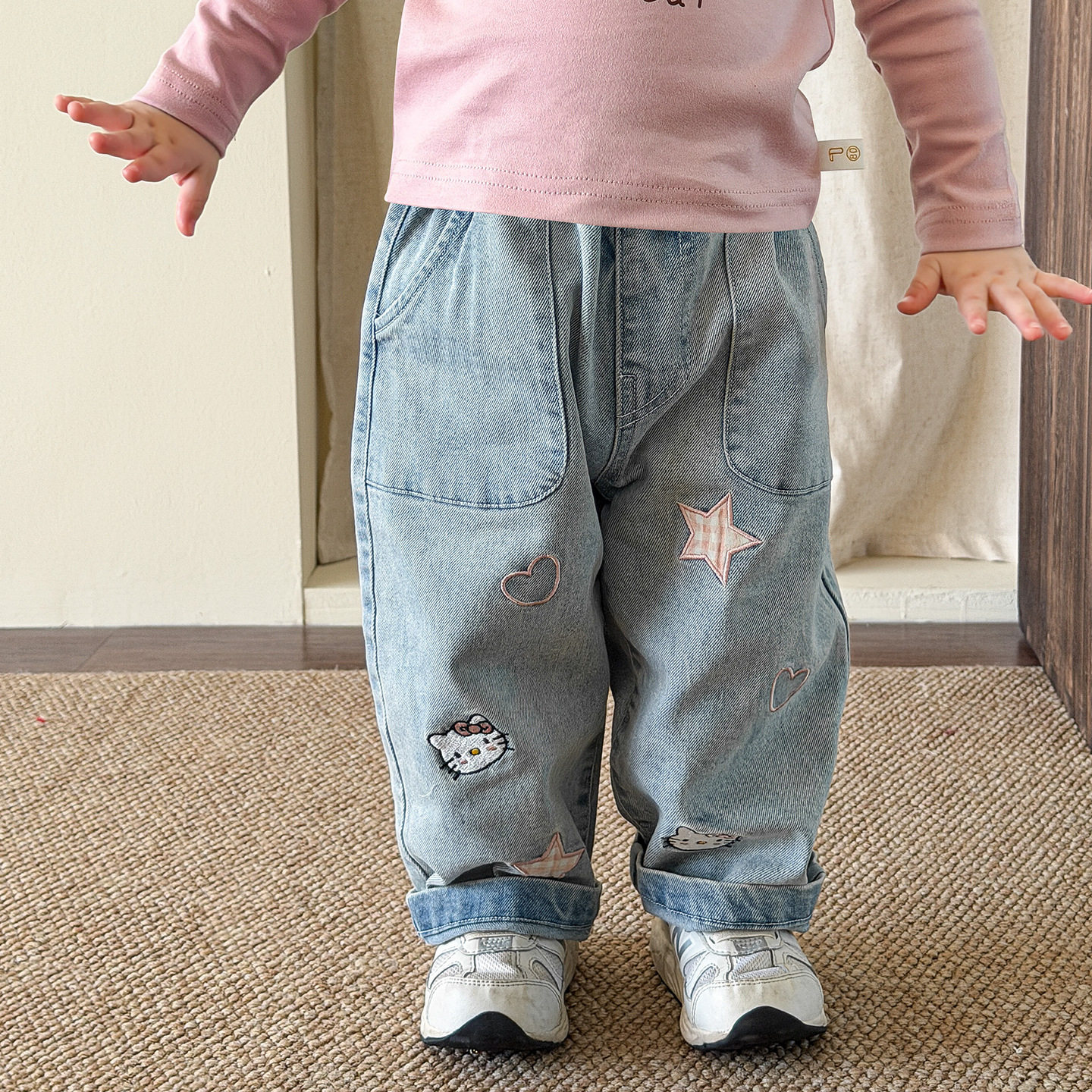 女童裤子春装2026新款洋气直筒裤儿童牛仔裤婴儿女宝长裤,童装/婴儿装/亲子装,儿童牛仔裤,淘宝优惠券,粉丝福利购,淘宝优惠卷