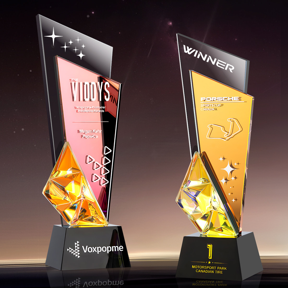 高端水晶奖杯定制高档大气创意运动台球比赛奖牌定做年会颁奖刻字