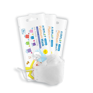 日本AIRPLOT儿童KN95口罩3D立体防护型铂金光触媒防甲醛 小孩专用