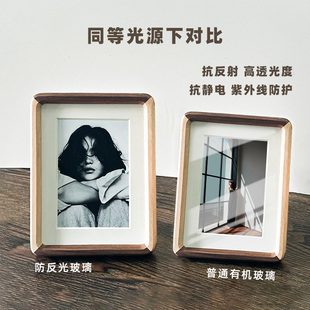 親簽保護(hù)相框帶無酸卡紙像框照相片沖洗裝 簽名照收藏框擺臺(tái) 裱