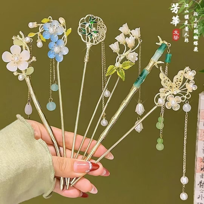 古风女发簪新中式国风2025新款发钗子简约现代古风盘发新中式簪子
