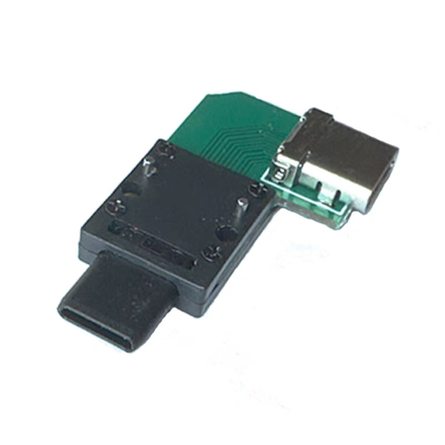 Type-c24PIN90度公母测试头连接器转接头全塑胶024M26