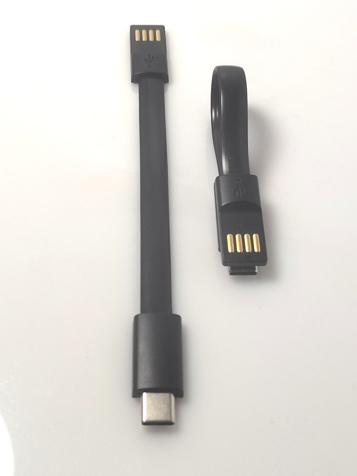 TYPE C互转USB便携快充数据线短款充电宝专用带磁铁L9cm