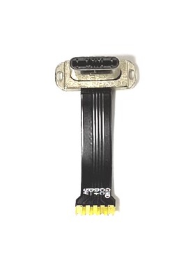 FPC软排线25.8mmTYPE-C 5p公头支持充电音频 5A 90度