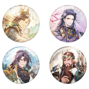 三国志幻想大陆官方周边 主理人吧唧徽章 司马懿诸葛亮 58mm银葱