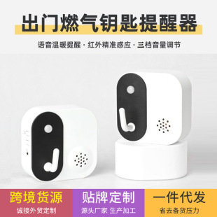 家用智能语音出门提醒器老人忘带钥匙提示器关门窗水电煤气报警器