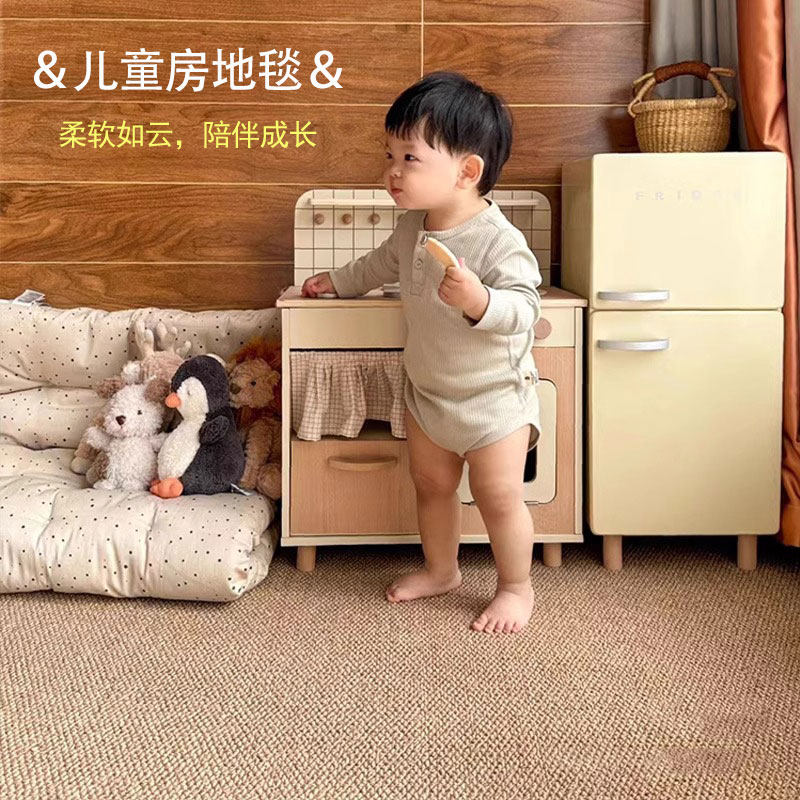 儿童房地毯卧室女孩阅读区宝宝爬行垫男孩客厅地垫游戏区玩耍垫子