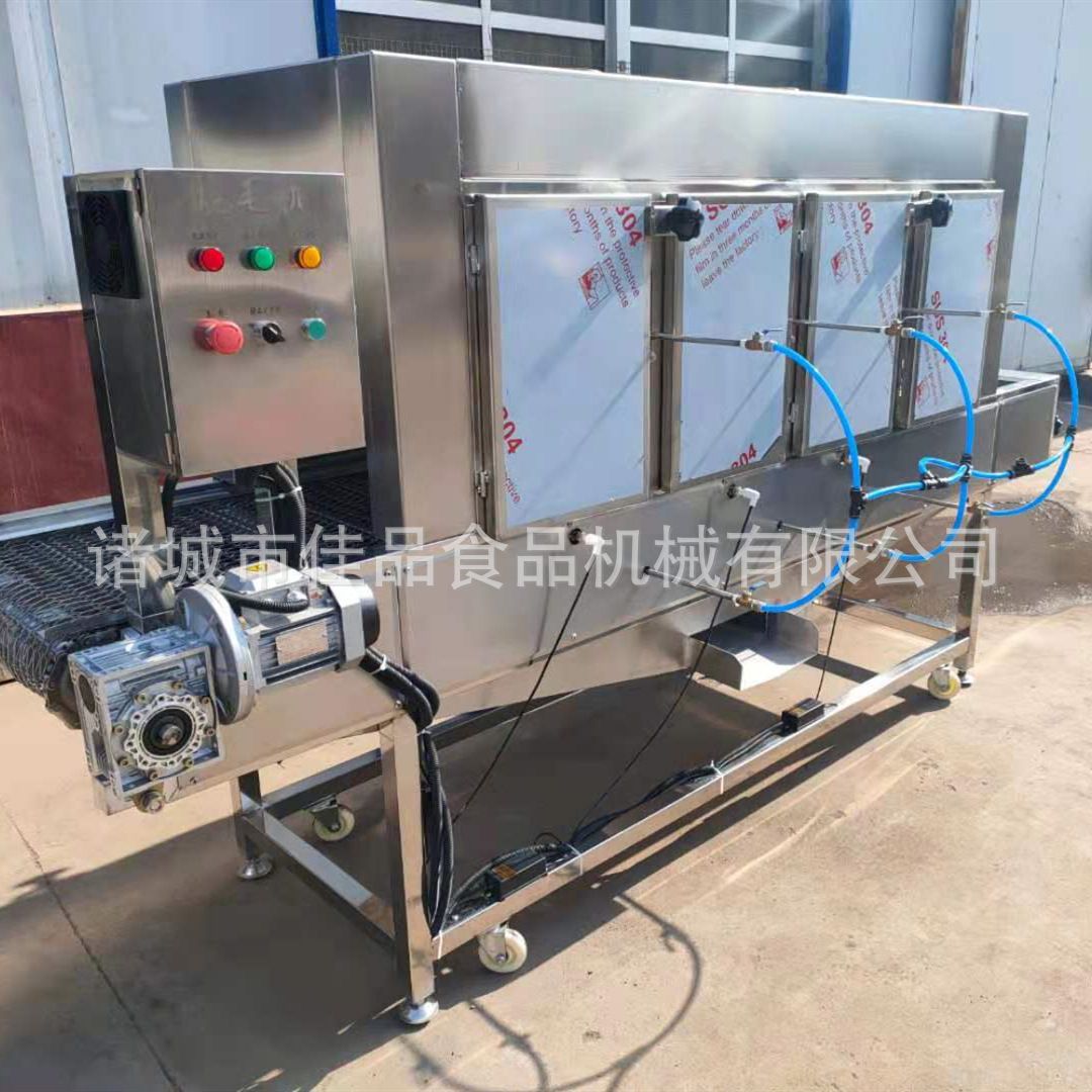 商用连续式猪肘猪脸燎毛机家禽烧毛机液化气羊蹄猪脚喷火烧毛机