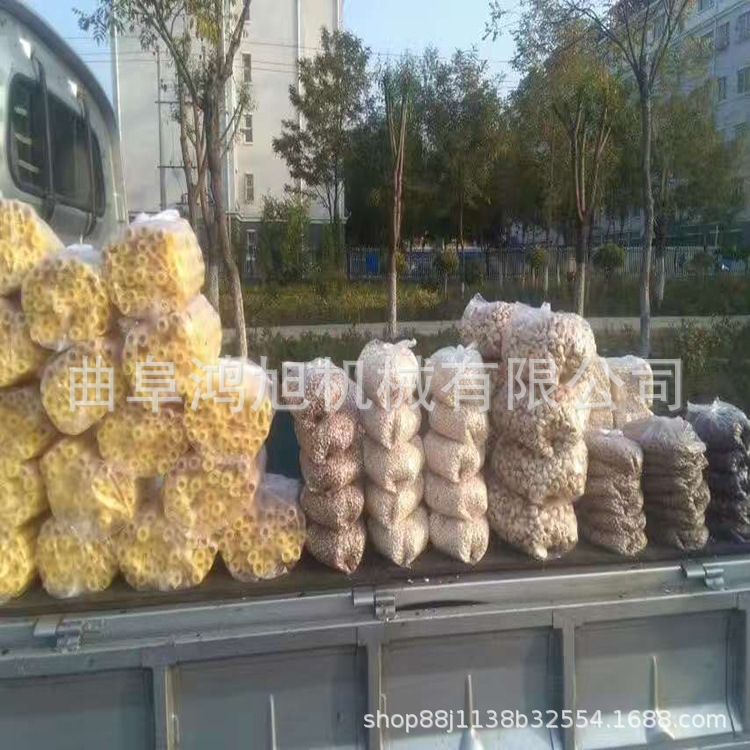酥脆杂粮膨化空心棒机 月牙弯食品康乐果机 柴油动力糖棍制作机
