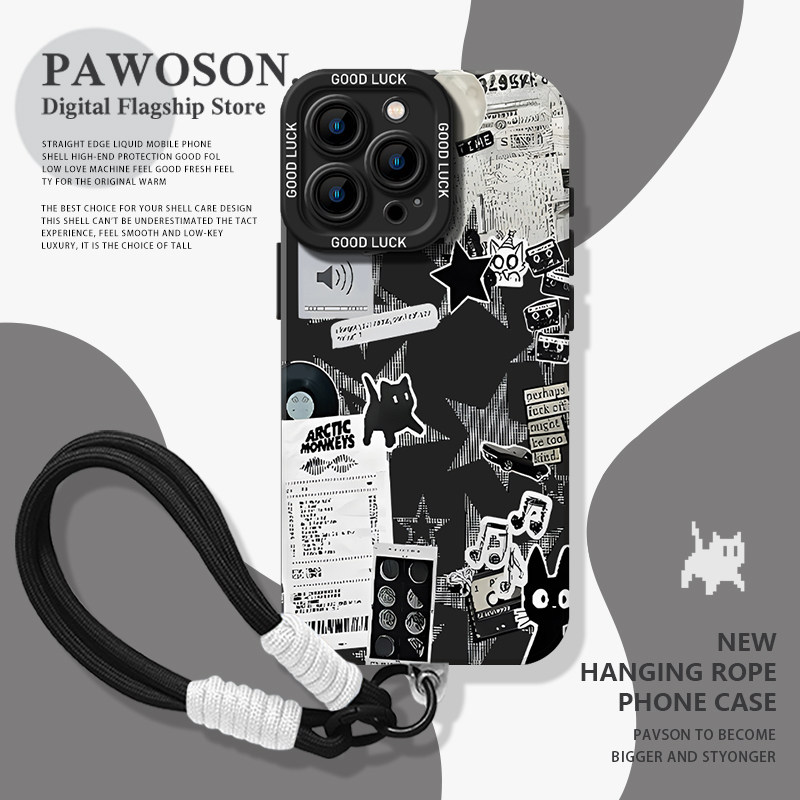 像素猫咪手机壳适用iqoo15带挂绳iqooneo10潮牌13个性12pro小众11s新款z9turbo+高级感8硅胶7se男6女vivo5/z3