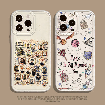 涂鸦哈利波特手机壳适用小米15欧美风14pro红米k80斯莱特林k70周边note13透明k60新款12s/11ultra/k50/17/k90