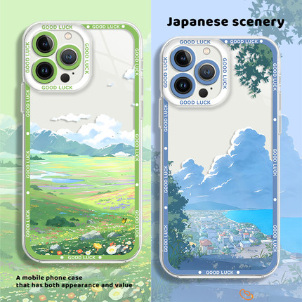日系风景手机壳夏季适用小米14适合夏天的15/13ultra红米k70夏日note12pro小清新11套k60女17/k50/k90s/k80/9