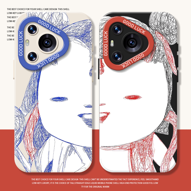 素描哪吒敖丙手机壳适用华为系列