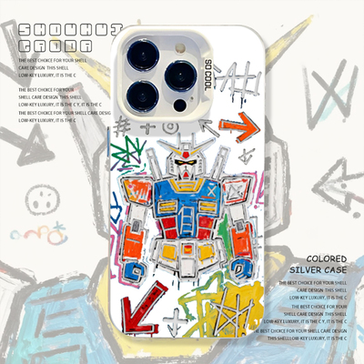 手绘高达手机壳适用小米红米系列