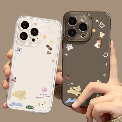 花花小狗手机壳适用苹果系列